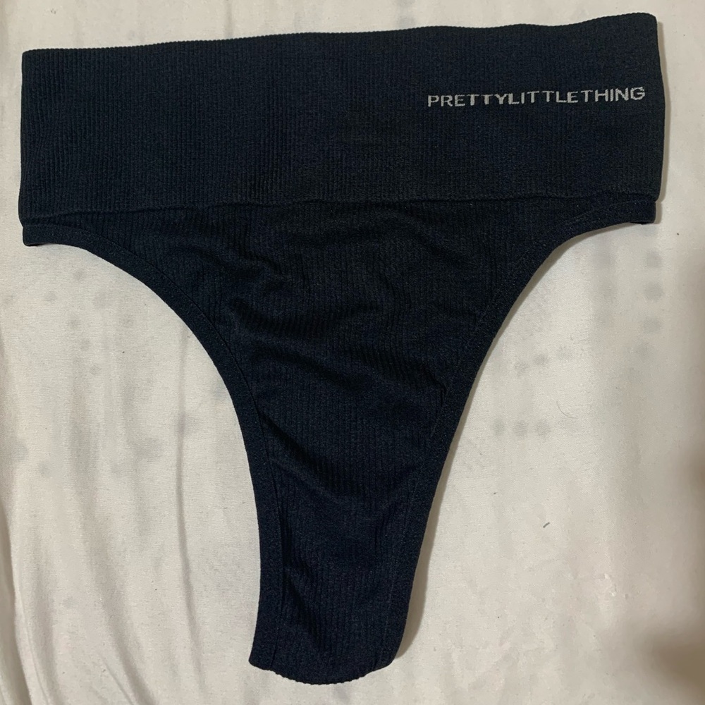 PrettyLittleThing Black Thong Underwear